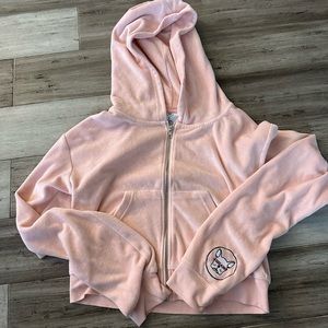 girls supporting girls y2k cropped zip